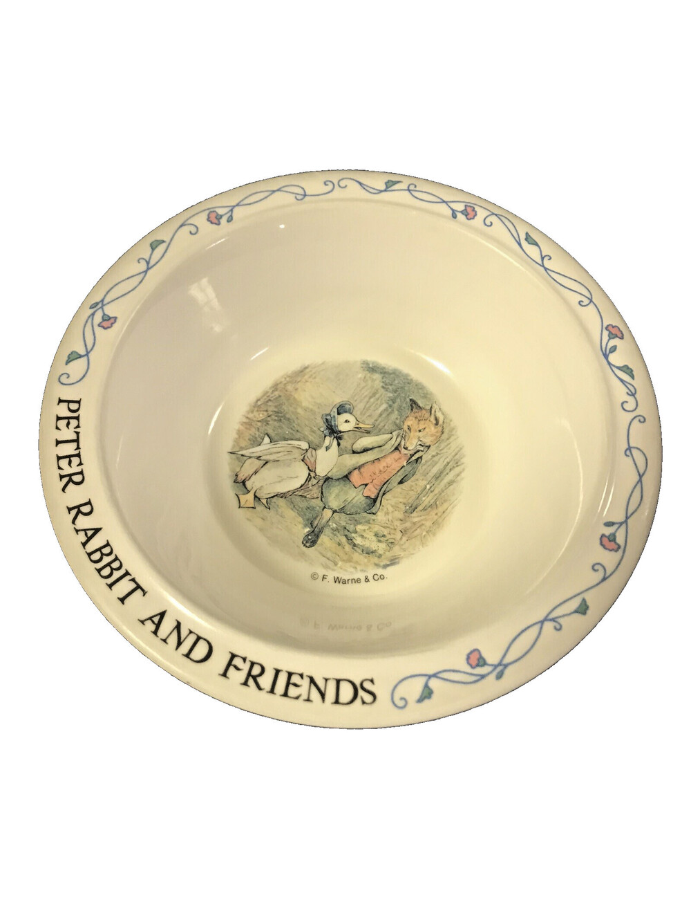 Peter Rabbit and Friends Melamine Child’s Cereal Bowl F. Warne & Co Eden 6.5"